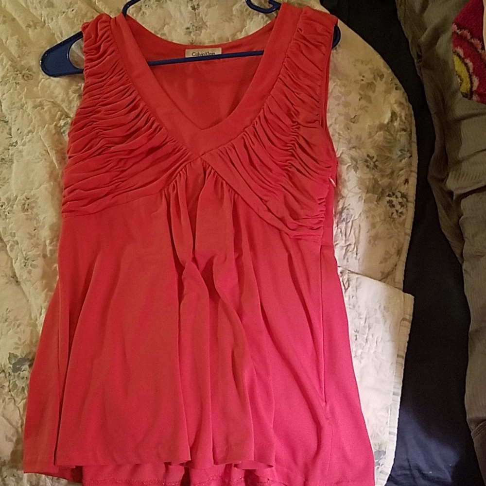Calvin Klien Sleeveless Coral Top